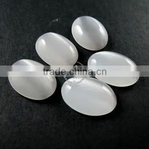 13x18mm Oval White Synthetic Cat Eye Cabochon DIY Supplies for Earrings,rings,pendant Charm Findings 4120066 thumbnail-2
