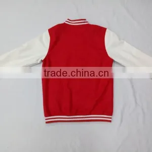 Red Color Custom Baseball Man Jacket Design thumbnail-5