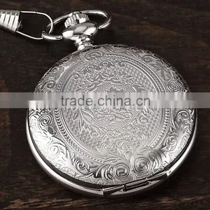 Cool Eden Pattern Necklace Pendant Chain Fob Quartz Pocket Watch thumbnail-5