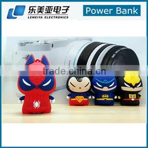 Cartoon 8800mah Power Bank Battery Pack Batman Darth Vader Spider Man Marvel's The Avengers Portable Battery Charge thumbnail-1