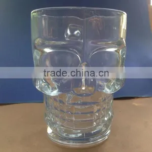 500ml Skull Glass Mug With Handle thumbnail-1