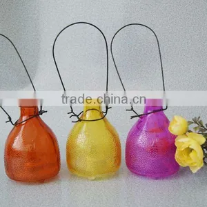 Middle Size Colored Glass Wasp Bottle thumbnail-1