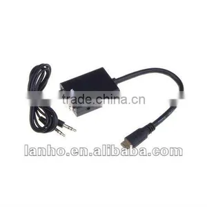 Mini HDMI to VGA + Aduio HD Conversion Cable Adapter For Computer DVD thumbnail-1