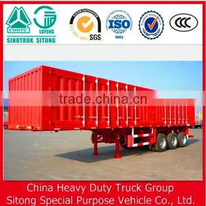 Enclosed Box Semi-Trailer/Curtin Side Trailer For 20-60 Tons Heavy Duty Transport thumbnail-1