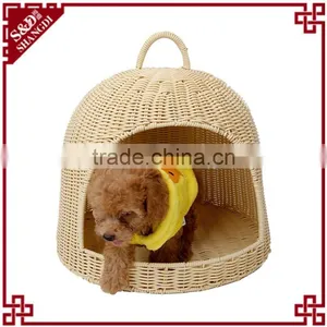 2015 New Design Cheap Fashion Rattan Wicker Small Cage Bed Cat House thumbnail-2
