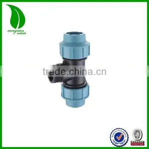 PP Compression Fitting Male Tee for pe Pipe thumbnail-1
