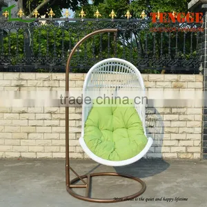 TG-16003 New Season Wide White Rattan Swing Chair Single Swing Chair thumbnail-1