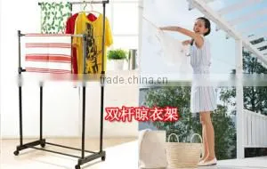 Height Adjustable Floor Lifting Racks Drying Rack With 4 Wheels thumbnail-3