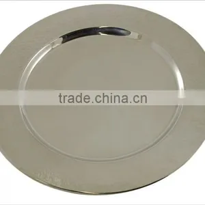 Silver Stainless Steel Charger Plate Dinner Plate thumbnail-3