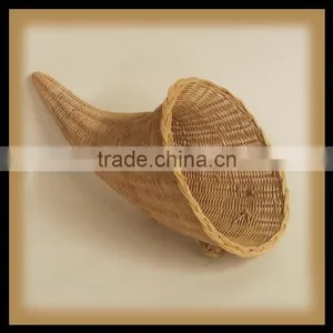 Wholesale Wicker Cornucopia Basket,cornucopia Basket in Wicker Material thumbnail-1