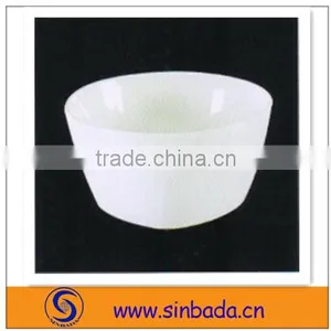 WHITE CERAMIC BOWL, PLAIN PORCELAIN SERVING BOWL thumbnail-1
