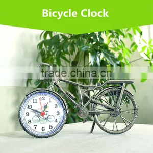 Classic European Style Creative Bicycle Shape Clock, Hot-sale Home Desk Decorative Bicycle Design Clock thumbnail-1