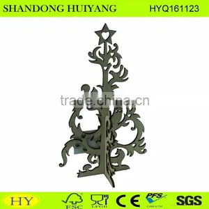 FSC Laser Cut Plywood Christmas Tree Wholesale thumbnail-1