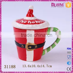 Wholesale Cheap Christmas Gift Ceramic Mug With Lid thumbnail-1