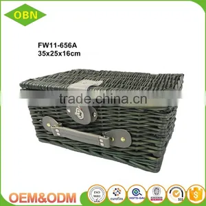 Cheap Eco-friendly Empty Willow Wicker Picnic Baskets for Sale thumbnail-2