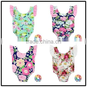 Boutique Open Back Children Custom Jumpsuit Plain White Baby Rompers Girls Set thumbnail-1