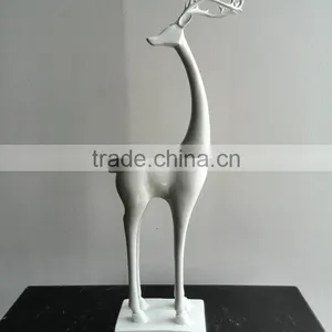Resin White Reindeer Statue thumbnail-2