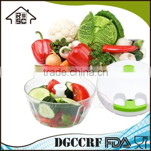 NBRSC As Seen on TV Powerful Manual Pulling Food Chopper Hand Held Vegetable Chopper Mincer Blender With Bowl thumbnail-1