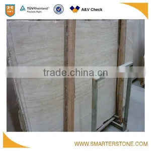 White Travertine Slab Stone With Filled Holes thumbnail-1
