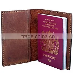 Cheap OEM Genuine Leather RFID Blocking Passport Holder thumbnail-4