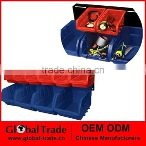 10 Bins Wall Mount Rack.Plastic Wall Mounted Storage Bins Rack Board Bin.T0004 thumbnail-1