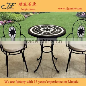 Outdoor Flod Furniture Ceramic Mosaic Garden Coffee Table Set Designs thumbnail-3