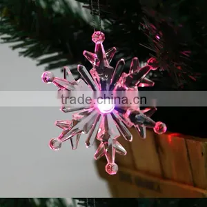 Led 7colors Light Plastic Acrylic Christmas Snowflake Ornament thumbnail-2