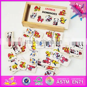 2016 Hot Sale Educational Children Wooden Mini Domino Set WJ276930 thumbnail-1