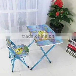 Metal Material and Set Type Kids Furniture Study Table and Chairs thumbnail-1