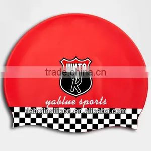 Custom Colorful Printing Silicone Swim Cap thumbnail-1