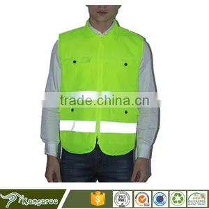High Visibility Fluorescent Yellow Polyester Tank Top thumbnail-3