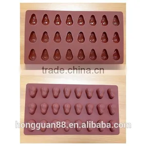 FDA Food Grade Silicone 24 Cups Nut Shape Silicone Chocolate Molds Chocolate Maker Online Selling Silicone Cake Molds thumbnail-1