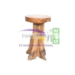 Stool Made From Log Furniture Teak Wood Model Stump Organic Shape ,natural Colot thumbnail-3