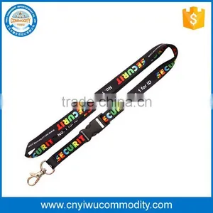 Brand Quality Logo Customized Silk Screen Printed Lanyard With Safety Buckle thumbnail-1