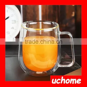 UCHOME High Quality Small Glass Mug Coffe Cup With Handle thumbnail-2
