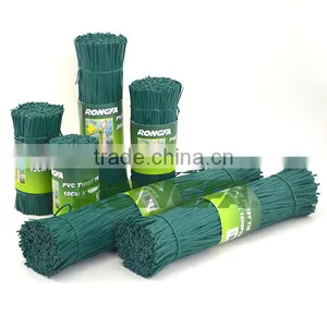 12cm Waterproof Plastic Metal Wire Twist Ties for Agriculture and Garden thumbnail-1