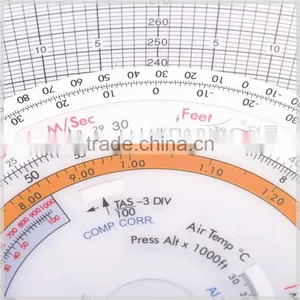 Kearing Brand,#KCRP- 5 White Slide Graphic Student Plotter/flight Computer Equipement for Pilot thumbnail-2