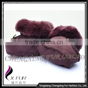 CX-SHOES-05B Genuine Sheared Sheep Skin Casual Baby Leather Shoes thumbnail-4
