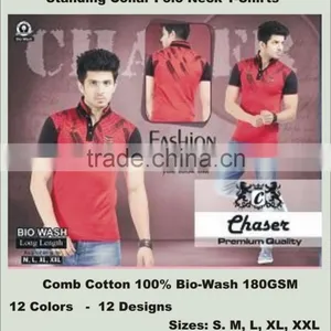 Polo T-Shirts With Standing Collar thumbnail-1