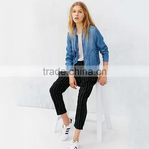 Woemen Baseball Bomber Jacket With Zip and Pocket Custom Design thumbnail-4