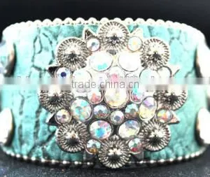 Women's Luxury Leather Bracelets 2016 Sparkling Heart Soft Leather Bracelets High End Leather Bracelets thumbnail-4