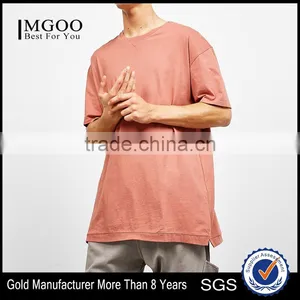 MGOO Wholesale Cotton Plain Streetwear Fashion Softex Round Neck T-Shirts OEM Big Quality T-shirt Manufacturer thumbnail-1