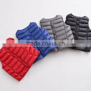High Quality Casual Boys Winter Down Feather Filled Kids Padded Vests thumbnail-1