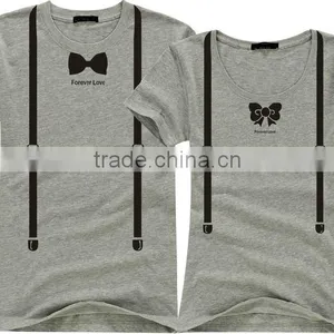 2016 High Quality Printed T-Shirt For Couple thumbnail-3