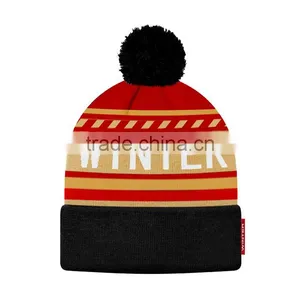 Kids Cotton Hand Knitted Woolen Caps Fashion Winter Hats And Caps With Pom thumbnail-4