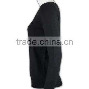 ISO9001/BSCI Manufature Round Neck Blank Ladies Formal Cardigan Sweater thumbnail-3