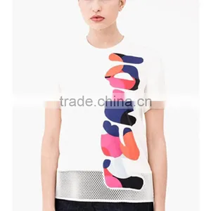 Custom Short Sleeve Printing t Shirt 100% Cotton Fashion Design Women's t Shirt 2015 thumbnail-1