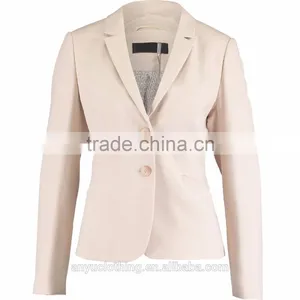 2017 New Beige Tailored Fitted Cropped Blazer for Ladies thumbnail-1