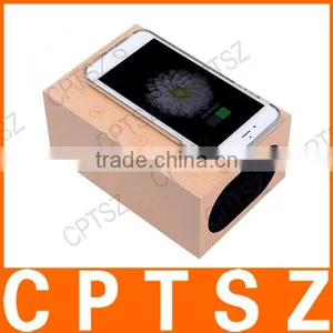 Portable Speaker Bluetooth USB4.0 Dual USB NFC Wooden Bluetooth Speaker Wriess Charging Bluetooth Speaker thumbnail-1
