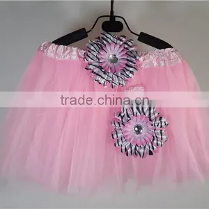 Wholesale Ballet Tutu Dress-light Pink With Zebra Flower thumbnail-1